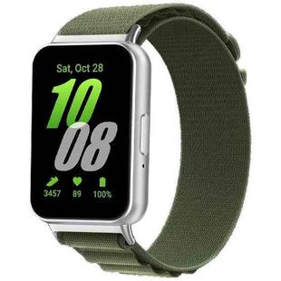 For Samsung Galaxy Fit3 SM-R390 xDfind Nylon Loop Sport Watch Band(Army Green)