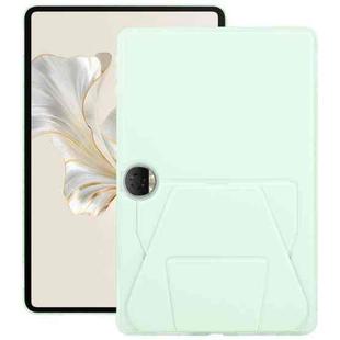 For Honor Pad 9 12.1 2023 Folding Magnetic Holder Acrylic Leather Back Tablet Case(Light Green)