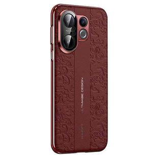 For vivo S30 Pro mini Cloud Dragon Pattern Plain Leather PC Phone Case(Red)