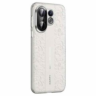 For vivo S30 Pro mini Cloud Dragon Pattern Plain Leather PC Phone Case(White)