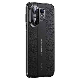 For vivo S30 Pro mini Cloud Dragon Pattern Plain Leather PC Phone Case(Black)