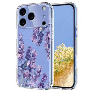For iPhone 17 Pro Max Flower Pattern Painted TPU Phone Case(Wisteria)