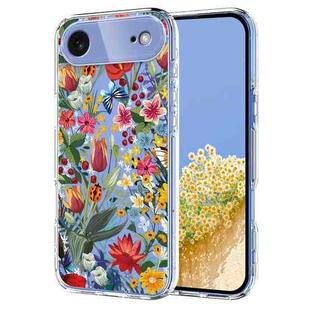 For iPhone 17 Air Flower Pattern Painted TPU Phone Case(lily)