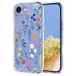 For iPhone 16e Flower Pattern Painted TPU Phone Case(Daisy)