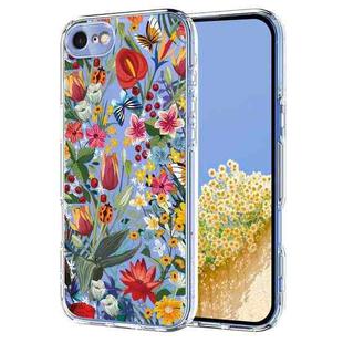 For iPhone SE 2022 / 2020 / 8 / 7 Flower Pattern Painted TPU Phone Case(lily)