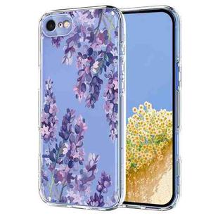 For iPhone SE 2022 / 2020 / 8 / 7 Flower Pattern Painted TPU Phone Case(Wisteria)