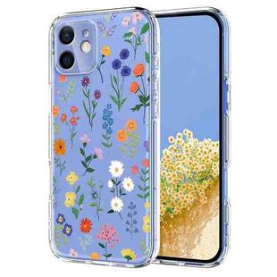 For iPhone 12 mini Flower Pattern Painted TPU Phone Case(Daisy)