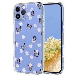 For iPhone 11 Pro Flower Pattern Painted TPU Phone Case(Little Butterfly)