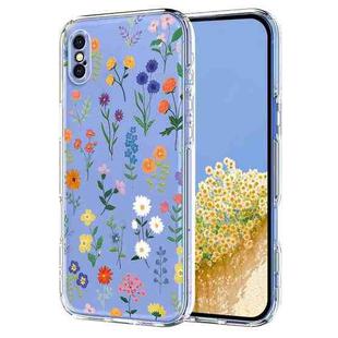 For iPhone XS Max Flower Pattern Painted TPU Phone Case(Daisy)