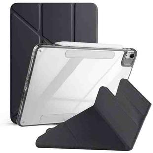 For iPad Air 11 2024 / 2025 Magnetic Detachable Dual-Clasp Acrylic Deformation Leather Tablet Case(Black)