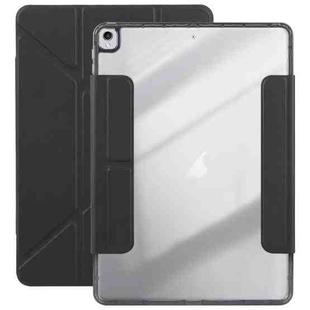 For iPad 10.2 2021 / 2020 / 10.5 2019 Magnetic Detachable Dual-Clasp Acrylic Deformation Leather Tablet Case(Black)