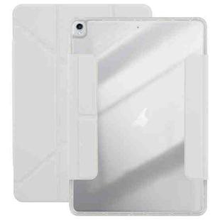 For iPad 10.2 2021 / 2020 / 10.5 2019 Magnetic Detachable Dual-Clasp Acrylic Deformation Leather Tablet Case(Grey)