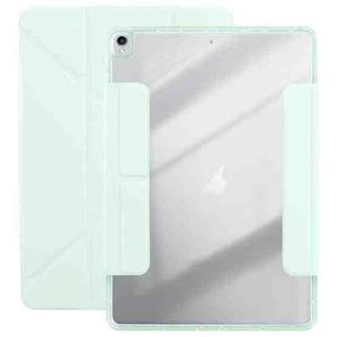 For iPad 10.2 2021 / 2020 / 10.5 2019 Magnetic Detachable Dual-Clasp Acrylic Deformation Leather Tablet Case(Baby Green)
