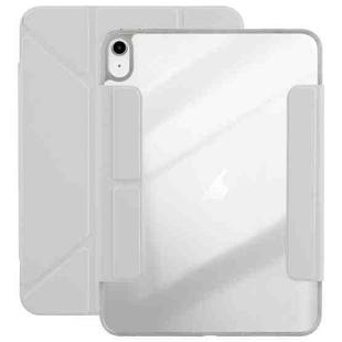 For iPad mini 2024 / mini 6 Magnetic Detachable Dual-Clasp Acrylic Deformation Leather Tablet Case(Grey)