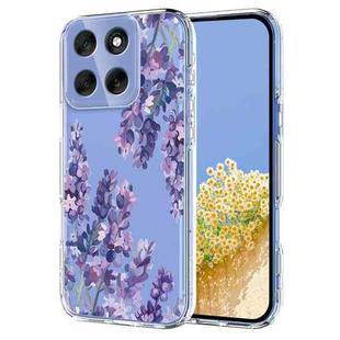 For Motorola Moto G86 5G Flower Pattern Painted TPU Phone Case(Wisteria)