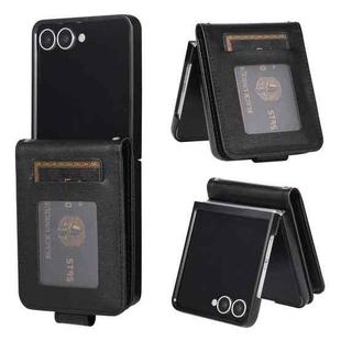 For Samsung Galaxy Z Flip7 5G 3-Card Slots Multifunctional Leather Phone Case(Black)
