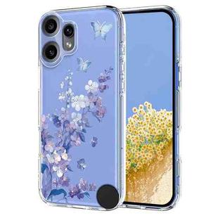 For Nothing CMF Phone 2 Pro Flower Pattern Painted TPU Phone Case(Violet)