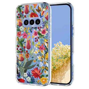 For Nothing Phone 3a Flower Pattern Painted TPU Phone Case(lily)