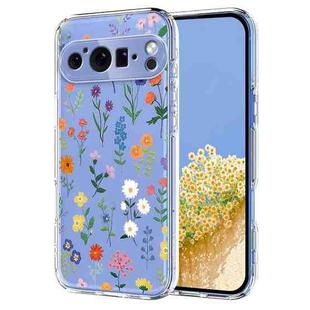 For Google Pixel 9 / 9 Pro / 10 / 10 Pro Flower Pattern Painted TPU Phone Case(Daisy)