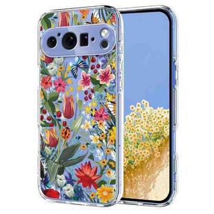 For Google Pixel 9 / 9 Pro / 10 / 10 Pro Flower Pattern Painted TPU Phone Case(lily)