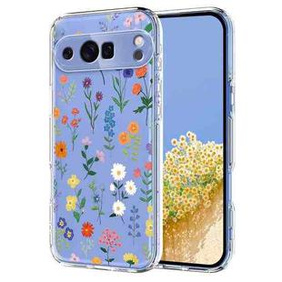 For Google Pixel 9 Pro XL / 10 Pro XL Flower Pattern Painted TPU Phone Case(Daisy)