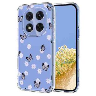 For Redmi Note 14 Pro 4G Flower Pattern Painted TPU Phone Case(Little Butterfly)