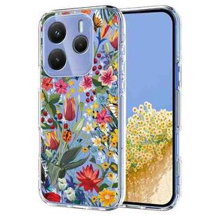 For Redmi Note 14 5G / Poco M7 Pro 5G Flower Pattern Painted TPU Phone Case(lily)
