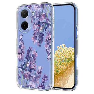 For Redmi A5 4G 171.7mm / Poco C71 4G Flower Pattern Painted TPU Phone Case(Wisteria)