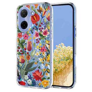 For Redmi A5 4G 173.3mm Flower Pattern Painted TPU Phone Case(lily)