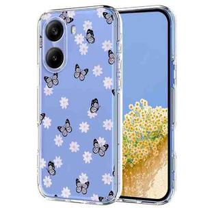 For Redmi Turbo 4 5G / Poco C71 4G Flower Pattern Painted TPU Phone Case(Little Butterfly)
