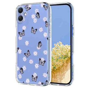 For Samsung Galaxy A06 4G / 5G Flower Pattern Painted TPU Phone Case(Little Butterfly)