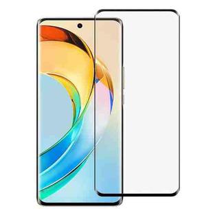 For Honor X50 Full Glue 9H HD 3D Curved Edge Tempered Glass Film(Black)