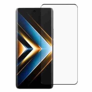 For Honor X50 GT Full Glue 9H HD 3D Curved Edge Tempered Glass Film(Black)