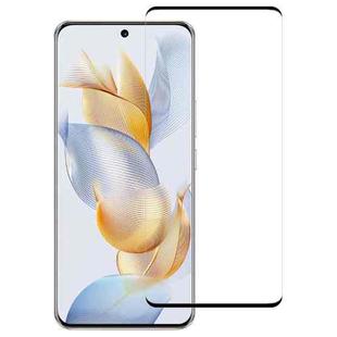 For Honor 400 Pro Global 160.8mm Full Glue 9H HD 3D Curved Edge Tempered Glass Film(Black)