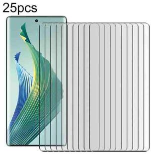 For Honor Magic5 Lite 25pcs Full Glue 9H HD 3D Curved Edge Tempered Glass Film(Black)
