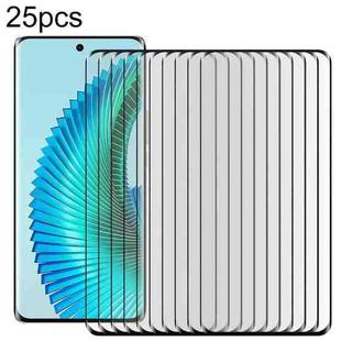 For Honor Magic6 Lite 5G 25pcs Full Glue 9H HD 3D Curved Edge Tempered Glass Film(Black)