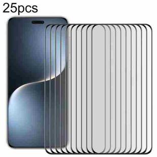 For Honor Magic7 Pro 25pcs Full Glue 9H HD 3D Curved Edge Tempered Glass Film(Black)