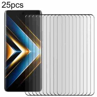 For Honor X50 GT 25pcs Full Glue 9H HD 3D Curved Edge Tempered Glass Film(Black)