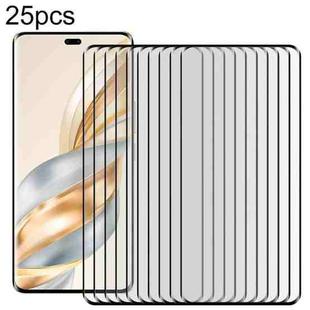 For Honor X60 Pro 25pcs Full Glue 9H HD 3D Curved Edge Tempered Glass Film(Black)