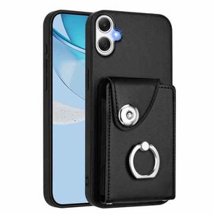 For Samsung Galaxy A06 4G Organ Card Bag Ring Holder Phone Case(Black)