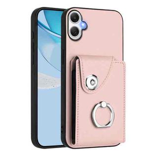 For Samsung Galaxy A06 4G Organ Card Bag Ring Holder Phone Case(Pink)