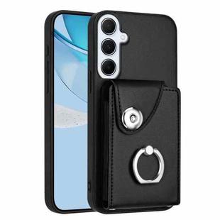 For Samsung Galaxy A26 5G Organ Card Bag Ring Holder Phone Case(Black)