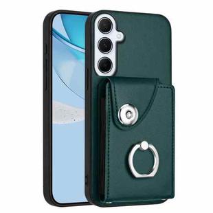 For Samsung Galaxy A26 5G Organ Card Bag Ring Holder Phone Case(Green)