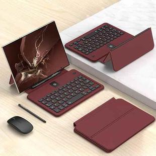 For Honor Magic V3 / Vs3 / V2 / Vs2 / V GKK Integrated Full Coverage Bluetooth Keyboard Leather Case Set with Pen and Mouse(Red)