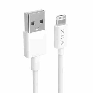 ZGA CB02 2.4A USB to 8 Pin Charging Data Cable, Length:1m(White)