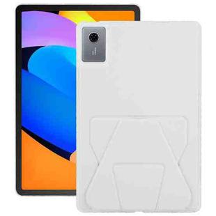 For Lenovo Xiaoxin Pad 11 2025 Folding Magnetic Holder Acrylic Leather Back Tablet Case(Grey)