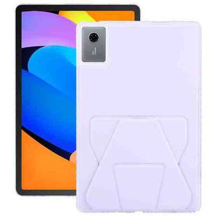 For Lenovo Xiaoxin Pad 11 2025 Folding Magnetic Holder Acrylic Leather Back Tablet Case(Purple)