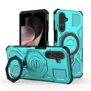 For Samsung Galaxy M36 5G India J-20 Solid Color MagSafe Magnetic TPU+PC Phone Case(Lake Blue)