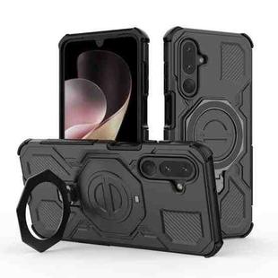 For Samsung Galaxy M36 5G India J-20 Solid Color MagSafe Magnetic TPU+PC Phone Case(Black)