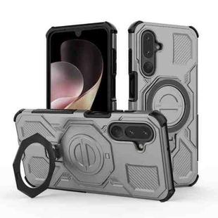 For Samsung Galaxy M36 5G India J-20 Solid Color MagSafe Magnetic TPU+PC Phone Case(Grey)